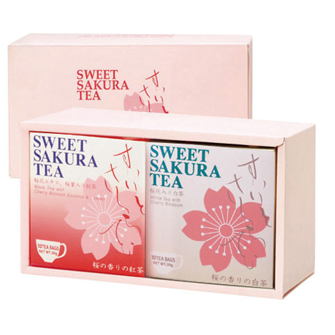 スイートサクラティー2個セット(紅茶、白茶)
