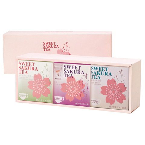 スイートサクラティー3個セット(緑茶、桜花、白茶)